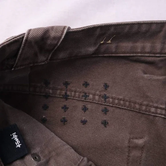 Ksubi‎ Mens Brown Denim Jeans Slim Fit Detailed Stitching Size 32 Rare - Picture 13 of 14